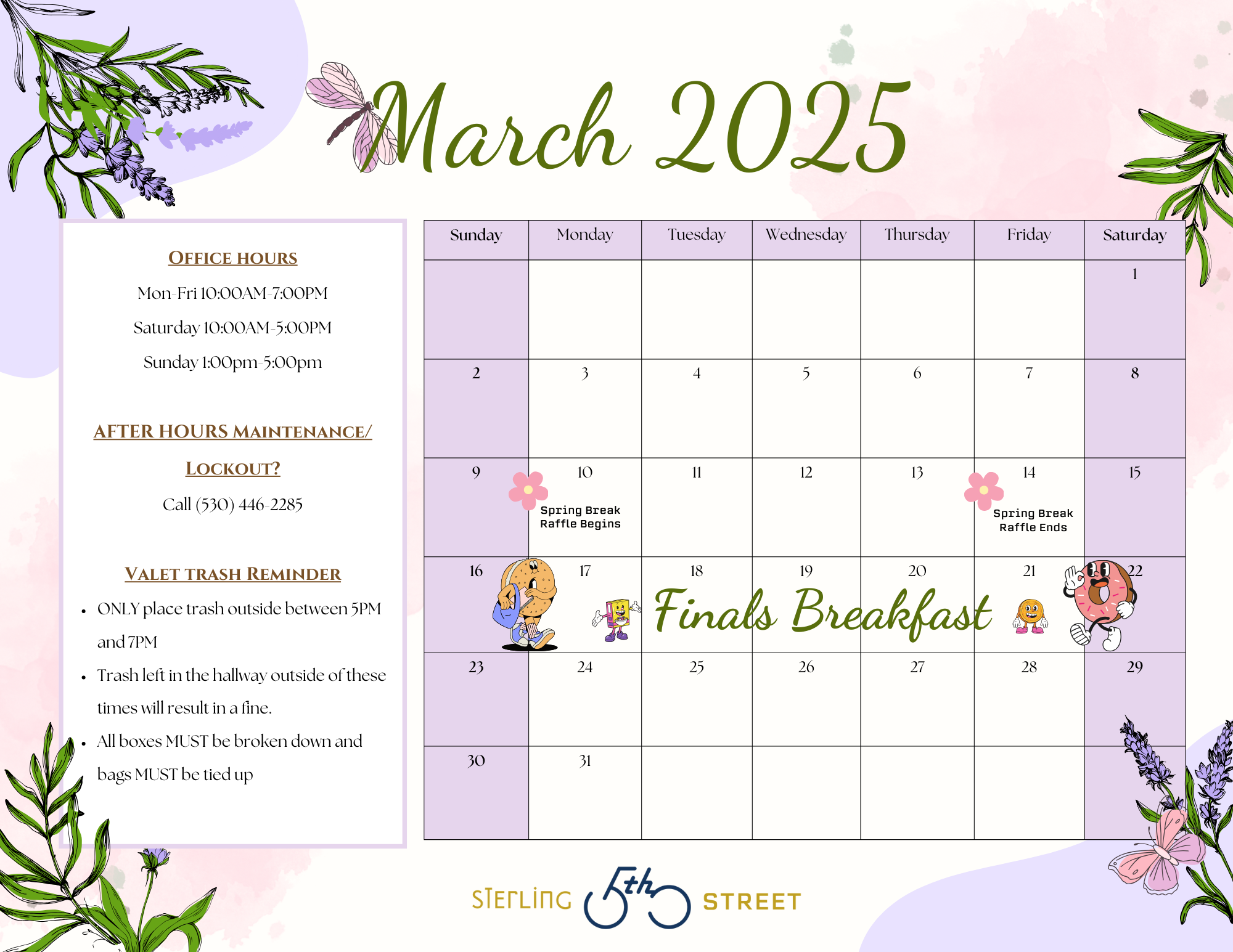 March Event Calendar