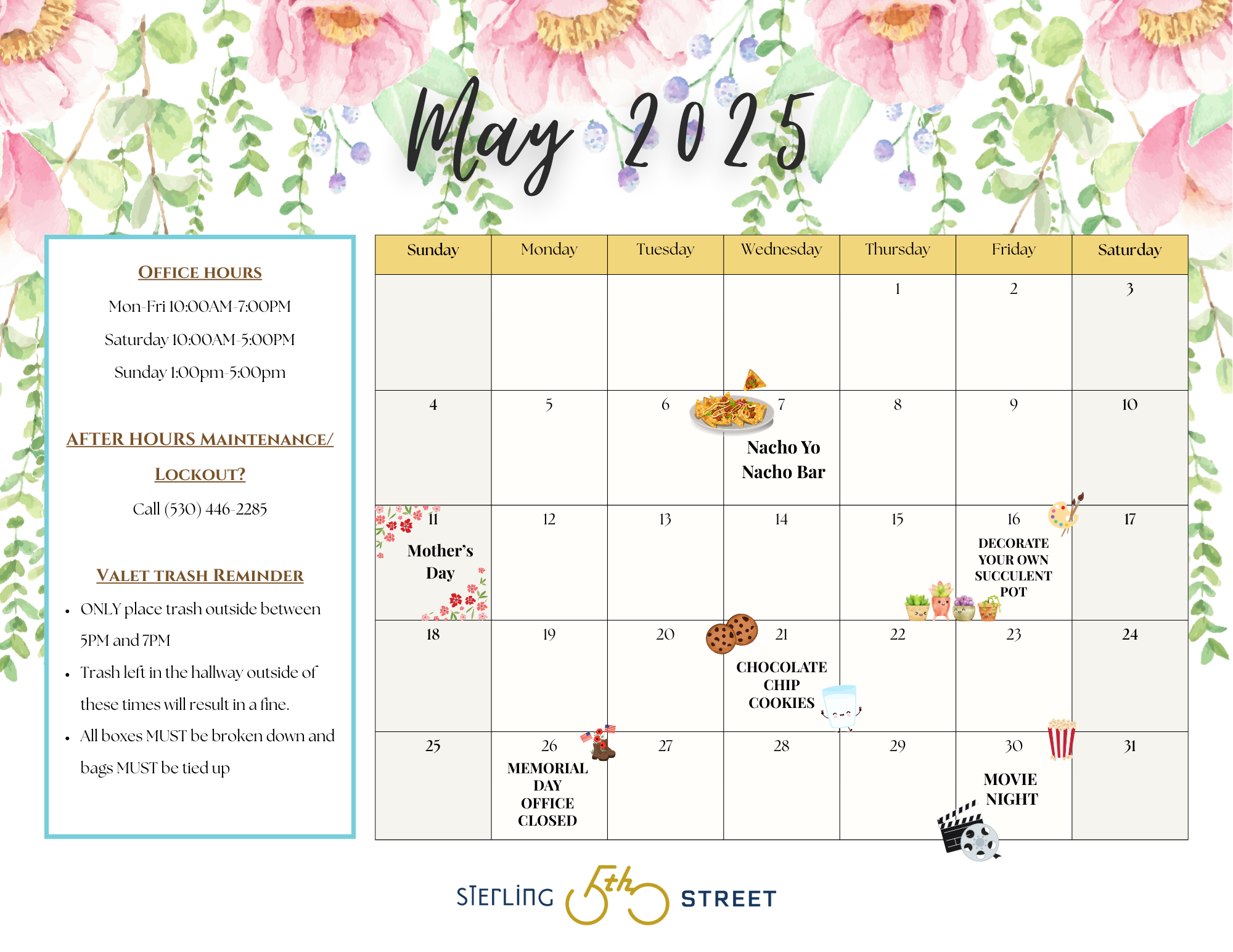 May Event Calendar