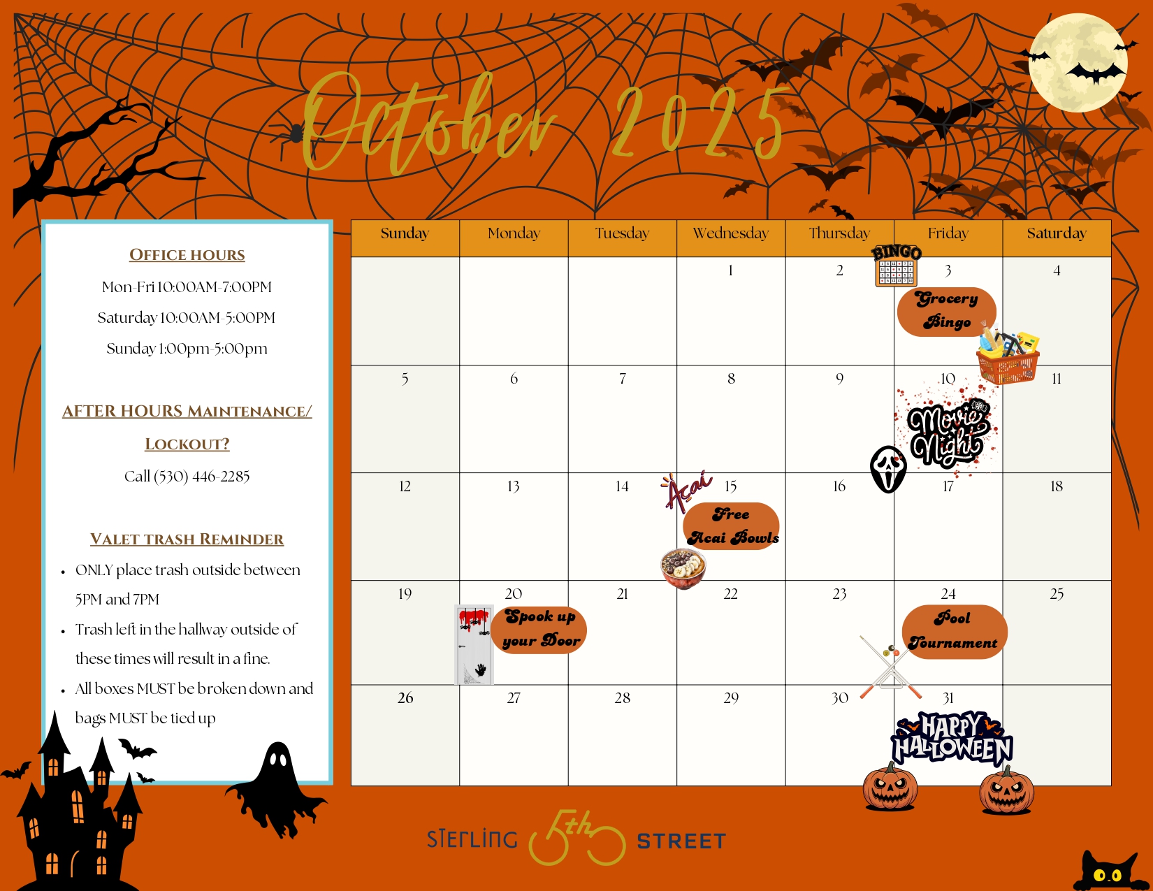 October Events Calendar