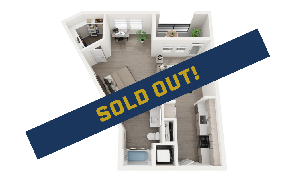 Sterling Fifth Street Student Living - S2 Studio Floorplan